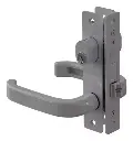 Chapa doble manija europea para aluminio, Color Gris